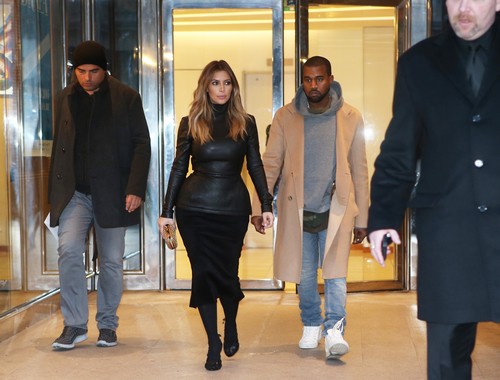 Kanye West & Kim Kardashian Out And About In Paris