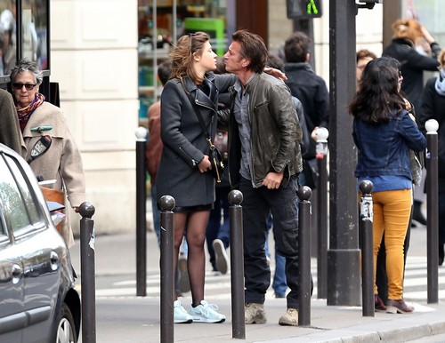 Sean Penn Kisses Adele Exarchopoulos Goodbye After Lunch