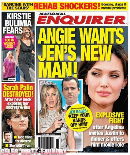 National Enquirer: Angelina Jolie Wants Jennifer Aniston's New Man