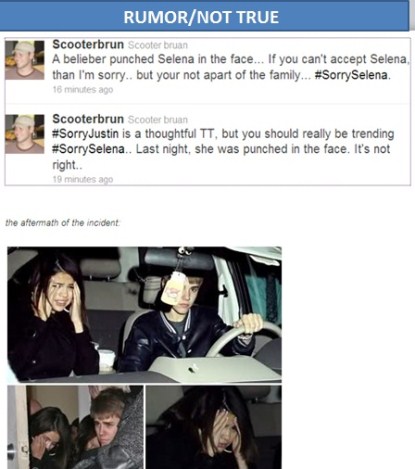 selena gomez got punched by a bieber fan. Selena Gomez got punched
