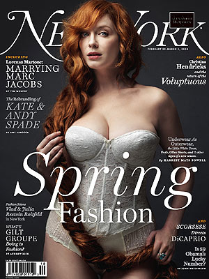 Mad Men star Christina Hendricks graces the Spring Fashion issue of New