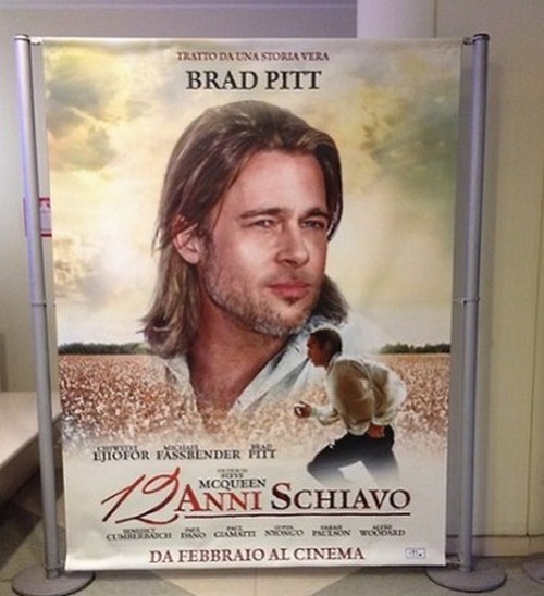 Italian Posters For 12 Years A Slave Feature Brad Pitt, Racist? (PHOTO)