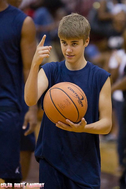 Justin Bieber Getting Ready To Shoot Basketball Movie 