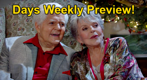 Days of Our Lives Preview: Week of December 18 – Brady’s Christmas Miracle – Theresa & Andrew Reunite – Horton Tree Trimming