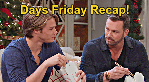 Days of Our Lives Recap: Friday, December 22 – Stephanie Rescues Chad – Everett’s Invitation – Tate’s Best Gift Ever