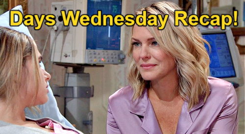 Days of Our Lives Recap: Wednesday, February 28 – Nicole’s Secrets from Holly – Sarah’s House Call – Tate’s Salem Transfer