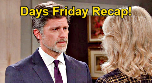 Days of Our Lives Recap: Friday, November 3 – Stefan Spies Crime Scene – Eric Marries Sloan – Chad Catches Everett & Stephanie