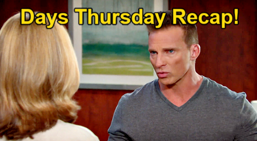 Days of Our Lives Recap: Thursday, August 3 – Chad’s Stefano Side – Eve’s California Dreams – Eric’s Proposal Rejected