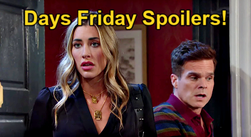Days of Our Lives Spoilers: Friday, April 26 – Eric Confronts Leo & Sloan – Chad Hires Nicole – Johnny & Chanel’s Hunt