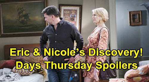 Days of Our Lives Spoilers: Thursday, July 9 – Eric & Nicole’s Disastrous Discovery – Marlena Warns Allie About Sami – Kayla Slaps Steve