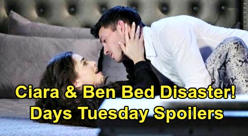 Days of Our Lives Spoilers: Tuesday, August 11 – Ciara & Ben Lovemaking Shock – Jake & Gabi Fierce Faceoff – Justin Stuns Bonnie