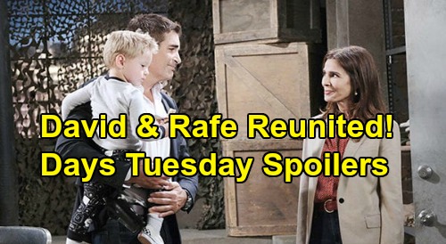 Days of Our Lives Spoilers: Tuesday, May 26 – Rafe & David Reunite - Orpheus’ Bomb Disaster – Steve Stops Justin's Murder
