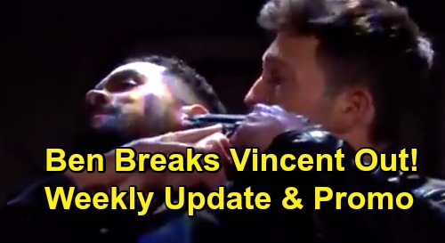 Days of Our Lives Spoilers Update: Week of October 26 – Ben Holds Eli at Gunpoint, Breaks Vincent Out – Evan Fights Marlena’s Freedom Offer
