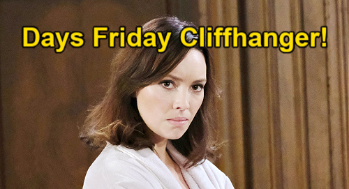 Days of Our Lives Spoilers Update: Friday, May 21 – Claire Rejected & Snatched - Jan Goes Wild – Gwen’s New Deal