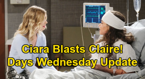 Days of Our Lives Spoilers Update: Wednesday, March 17 – Ciara Blasts Claire – Jake’s Hot Gabi Dream – Kate Accused of Murder