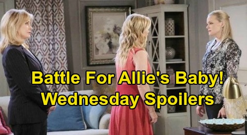 Days of Our Lives Spoilers: Wednesday, August 12 – Claire Hides Allie’s Location – Sami Fights For Baby Boy