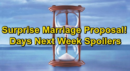 Days of Our Lives Spoilers: Week of November 9 – Surprise Marriage Proposal – Charlie Heartbreak – Xander Solves Mystery