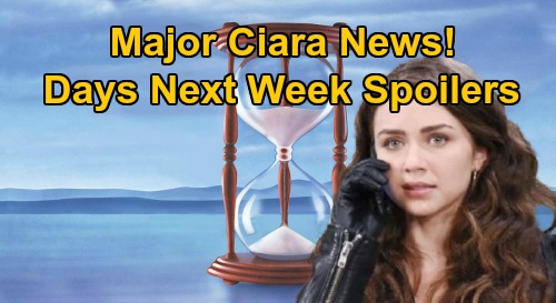 Days of Our Lives Spoilers: Week of October 5 – Major Ciara News – Tripp Denies Allie's Charges – Phillip's Mystery Call