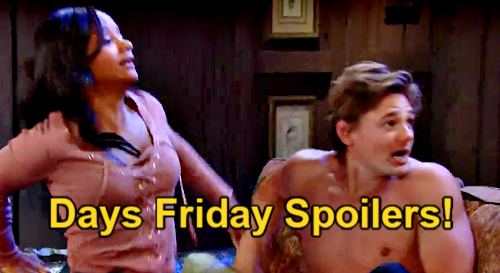 Days of Our Lives Spoilers: Friday, April 12 – Johnny & Chanel’s Cabin Intruder – Paulina Snaps – Xander’s Announcement