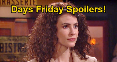 Days of Our Lives Spoilers: Friday, March 4 – Chad Grills Ava for Accomplice – Sarah Stuns Xander – Anna Rages Over ‘Renee’