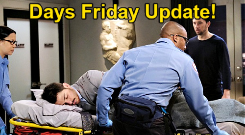 Days of Our Lives Spoilers: Friday, September 2 Update – Sonny Rushed to Hospital – Alex Crashes Date – Chloe Sounds the Alarm