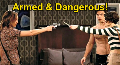 Days of Our Lives Spoilers: Gwen Pulls Gun After Sarah’s Knife Threat – Xander’s Women Armed & Dangerous