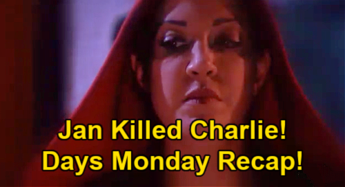 Days of Our Lives Spoilers: Monday, April 19 Recap – Jan Confirmed as Charlie’s Killer – Handcuffed Belle Under Arrest