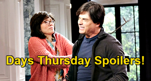Days of Our Lives Spoilers: Thursday, May 13 – Kate Barges In On Jake & Gabi in Bed – Kristen Attacks Lucas – Nicole Wakeup Call