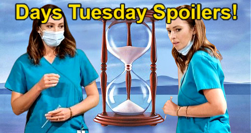 Days of Our Lives Spoilers: Tuesday, April 5 – Gwen’s Syringe Swap – Anna Arrested – Belle Confronts Shawn Over Jan’s Baby