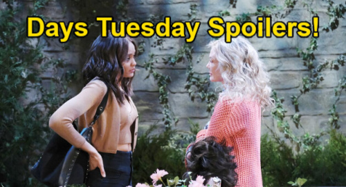 Days of Our Lives Spoilers: Tuesday, May 18 – Xander’s Gun Stuns Sami & Lucas – Lani’s Run-In with Kristen – Nicole Confesses Cheating