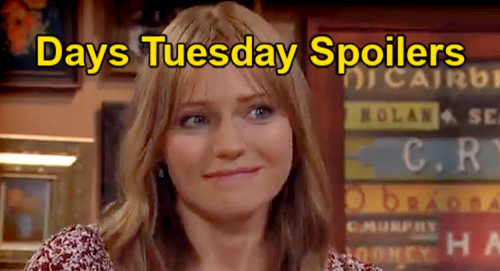 Days of Our Lives Spoilers: Tuesday, May 31 – Chad Catches Belle Kissing EJ – Xander’s Confession – Abigail’s Baby Question