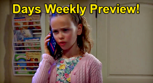 Days of Our Lives Week of February 23 Preview: Rachel’s Puzzling Call, Hostage Stephanie, Chanel’s Baby Heartbeat