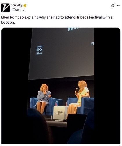 Ellen Pompeo Injured Her Foot Doing Cool Stunts?