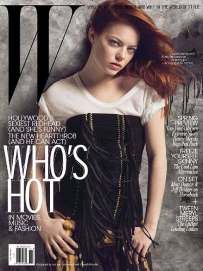 Emma Stone Covers W Magazine January 2011