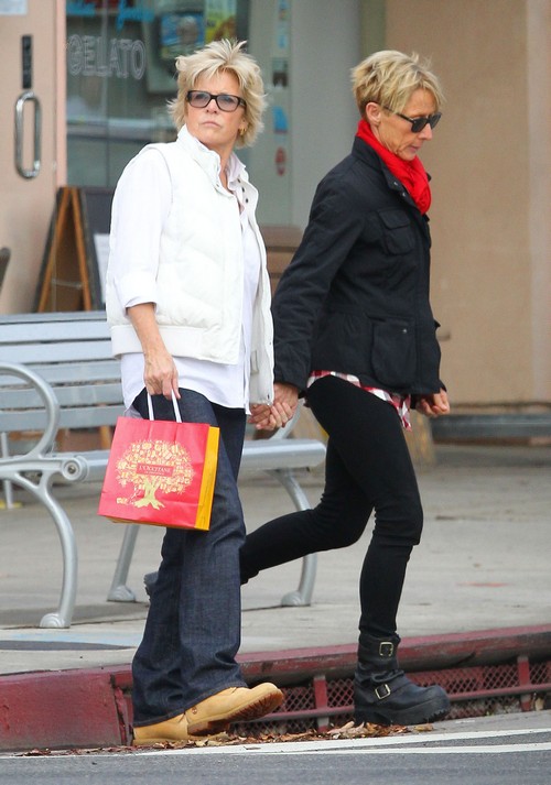 Exclusive... Meredith Baxter And Nancy Locke Shopping In Santa Monica