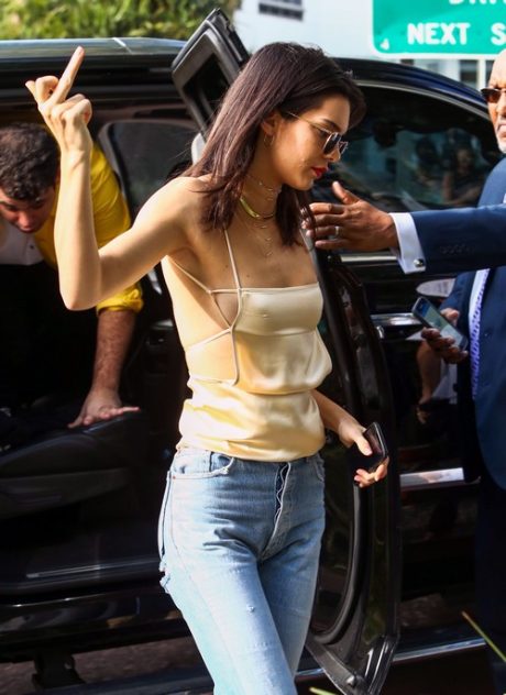 Kendall Jenner Flashes Middle Finger In Miami