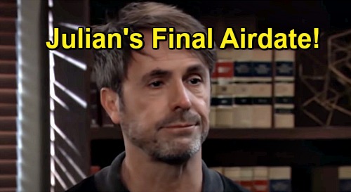 General Hospital Spoilers: New Julian Exit Details, Week of December 14 Final Airdate – William deVry’s Character Killed?