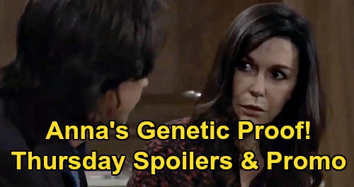 General Hospital Spoilers: Thursday, October 15 - Anna's Genetic Proof - Maxie’s Angry Ultimatum - Olivia & Dante’s Emotional Reunion