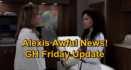 General Hospital Spoilers Update: Friday, September 18 – Cyrus Infuriates Sam – Alexis' Osteoporosis – Nina Missing Child Link