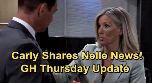 General Hospital Spoilers Update: Thursday, November 12 – Nina Blasts Cyrus – Carly Reveals Nelle News – Chase Confesses