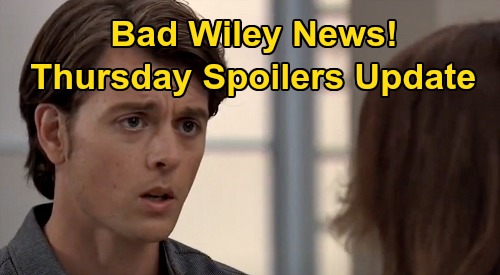 General Hospital Spoilers Update: Thursday, September 24 – Michael’s Bad Wiley News – Sonny Fumes Over Carly & Jax’s Cover-up