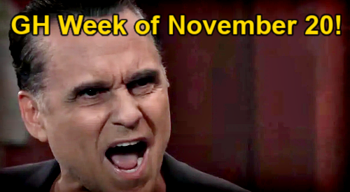General Hospital Week of November 20: Surprise Visitors Hit PC, Sonny Strikes Back, Dating Questions & Carly’s Choice