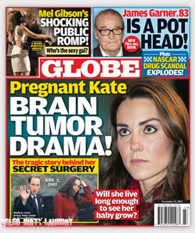 Globe: Pregnant Kate Middleton's Brain Tumor Crisis