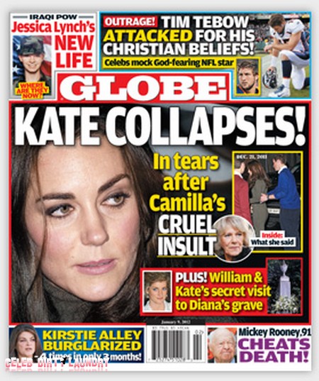 Globe: Kate Middleton Collapses (Photo)