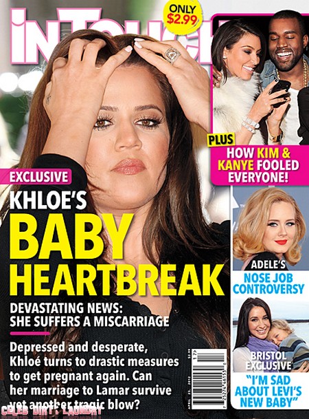 Khloe Kardashian Baby Heartbreak - She Suffers A ...