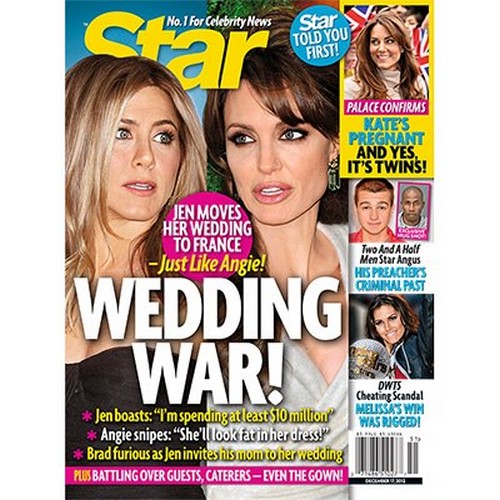Bridezillas Gone Wild: Jennifer Aniston and Angelina Jolie Battle Over Weddings