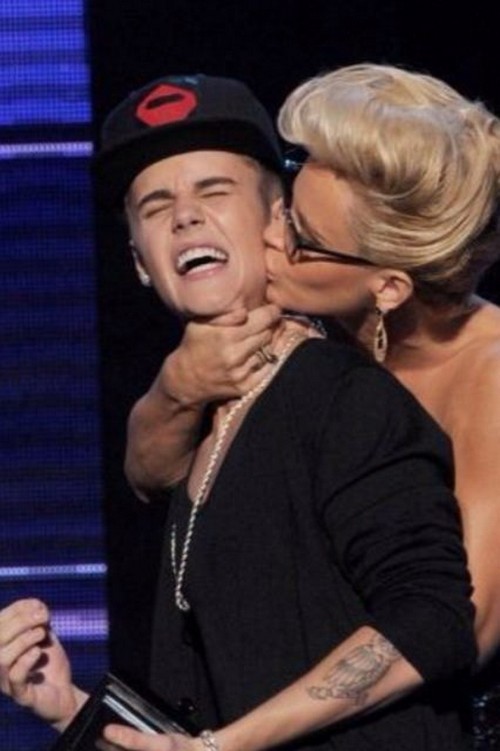 Jenny McCarthy Grabs Justin Bieber's Butt and Kisses Him, Cougar Rape? (Photo)
