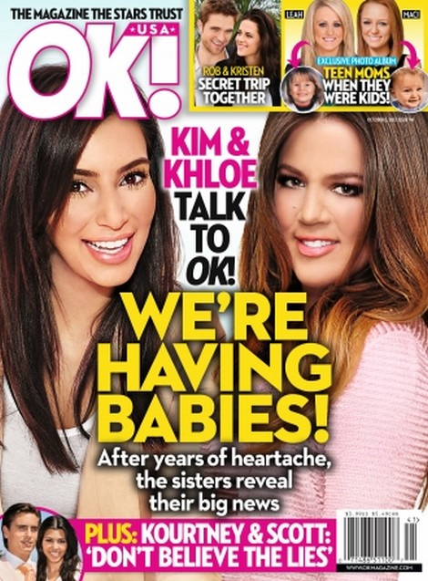 Kim Kardashian and Khloe Kardashian Are Having Babies