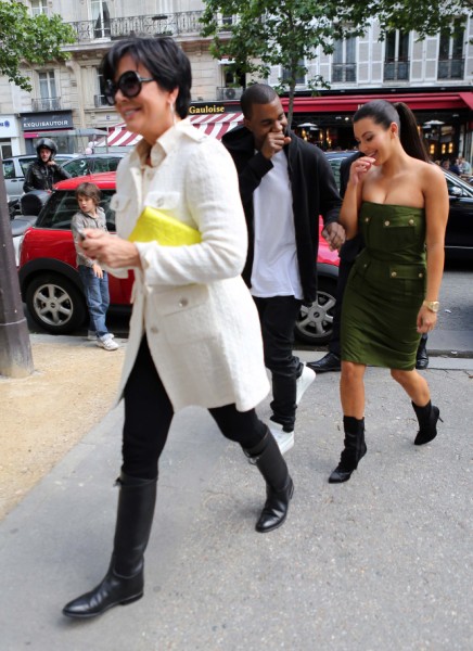 Kris Jenner, Kanye West Already Fighting Over Kim Kardashian's Baby 0110