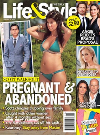 Kourtney Kardashian Pregnant & Abandoned As Scott Disick Walks Out (Photo)